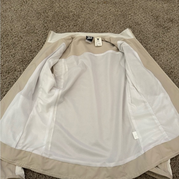 Vintage Tail Tech Full Zip Outerwear Jacket Windbreaker Size Small Cream Beige - Picture 4 of 6